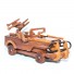 Military Jeep with gun wooden model : Mahogany