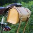 Large Bicycle Bag Saddle / Handlebar / Frame Bag in TAN LEATHER