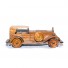 Wooden Mahogany Old Car with Black Box scale model - Handcrafted