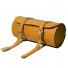 Genuine Leather Bicycle Round Saddle Bag Utility Tool Bag - Tan