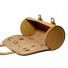 Genuine Leather Bicycle Round Saddle Bag Utility Tool Bag - Tan