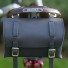 Bicycle Black Leather Tool Bag in Black Stitching - Vintage Retro Style