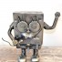 Spongebob Sponge Recycled Scrap Metal Sculpture Handmade Statue