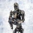 Terminator with Gun T-800 robot metal sculpture