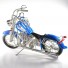 Handmade Aluminium Wire Art Sculpture Motorcycle (Blue)