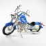 Handmade Aluminium Wire Art Sculpture Motorcycle (Blue)