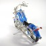 Handmade Aluminium Wire Art Sculpture Motorcycle (Blue)