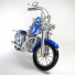 Handmade Aluminium Wire Art Sculpture Motorcycle (Blue)