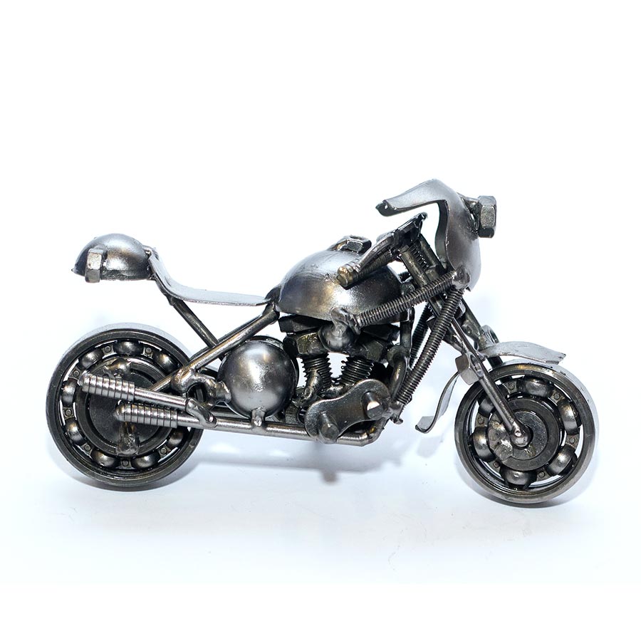 Ducati Sport Motorcycle Metal Sculpture Gray scrap metal art sculpture