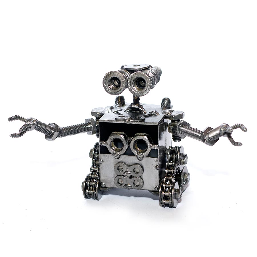 Wall E Robot Metal Sculpture Recycled Scrap Metal Sculpture Handmade