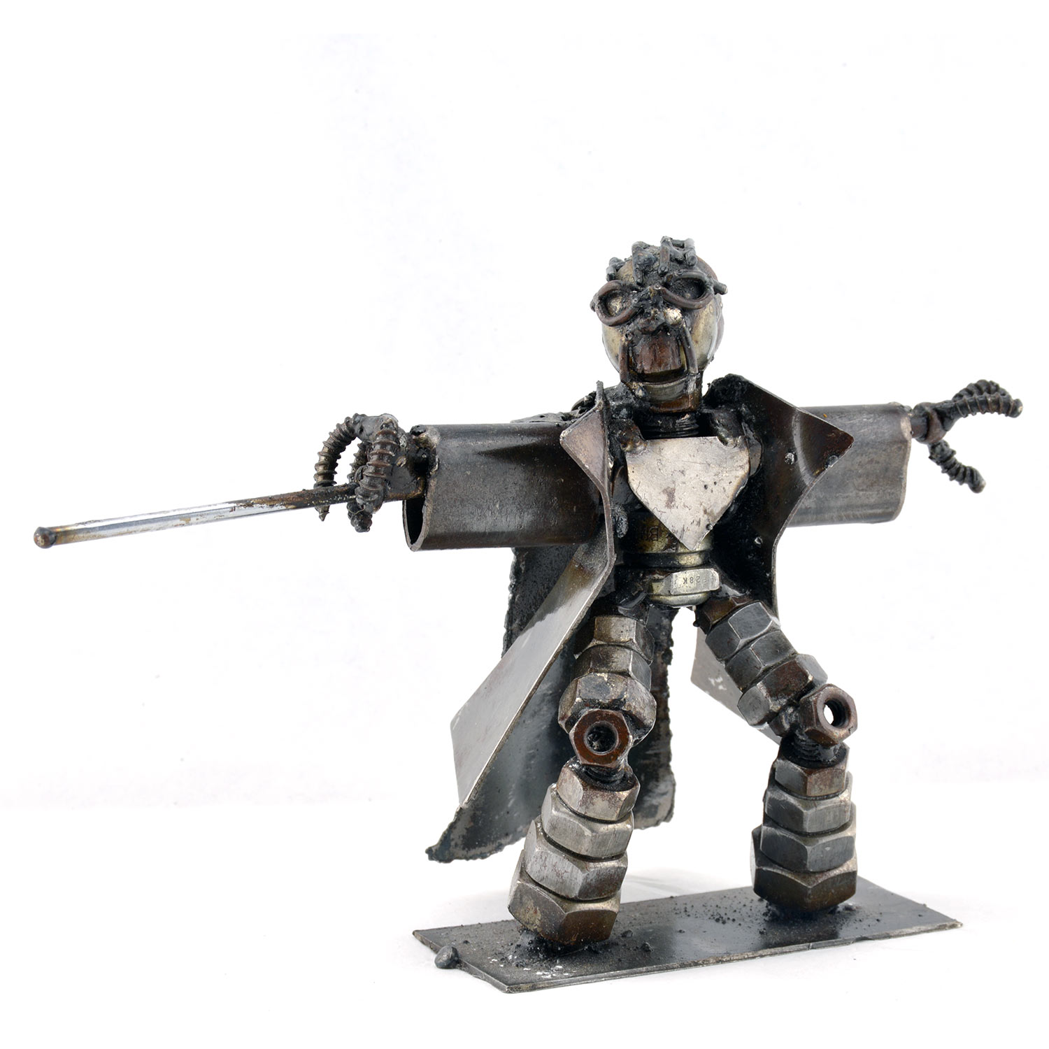 Yoda Star Wars Metal Sculpture statue Recycled Scrap Metal Sculpture