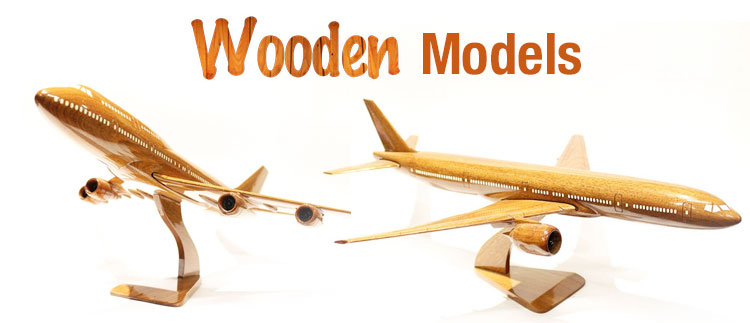 Mahogany Wooden Desktop Airplane Models - Gifts For Pilots
